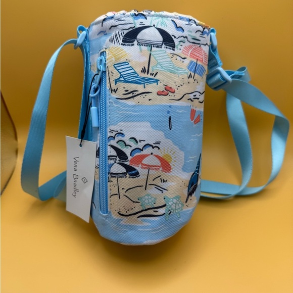 Vera Bradley Water Bottle Crossbody Beach Treasures Mini Cooler - Picture 2 of 5